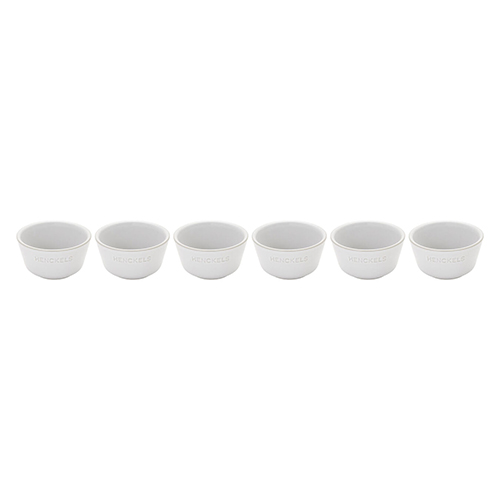 6pc Ceramic Ramekin Set, White