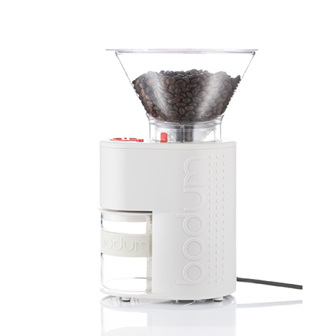 Bistro Electric Burr Coffee Grinder, Off White