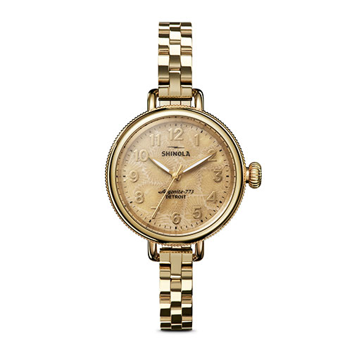 Ladies Birdy Gold PVD Stainless Steel Watch, Petoskey Dial