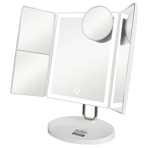 Expert Rechargeable LED Tri-Panel Makeup Mirror
