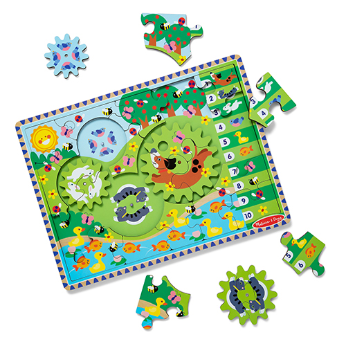 Wooden Animal Chase Gear Puzzle, Ages 3+  Years