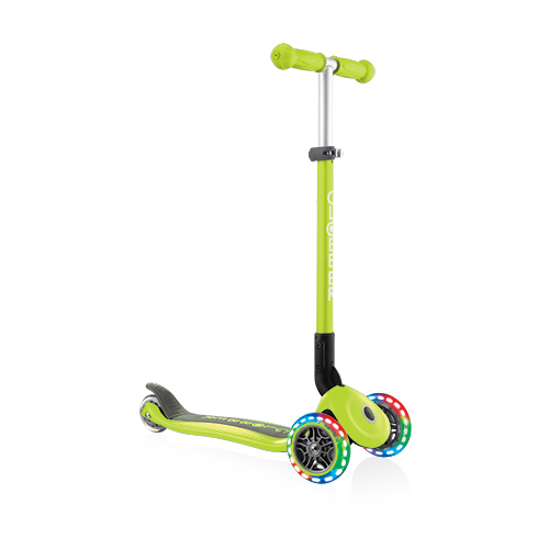 PRIMO Foldable Youth Scooter w/ Lights, Lime Green