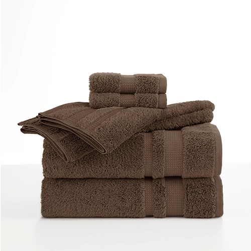 Supima Luxe 6pc Bath Towel Set, Chocolate Brown