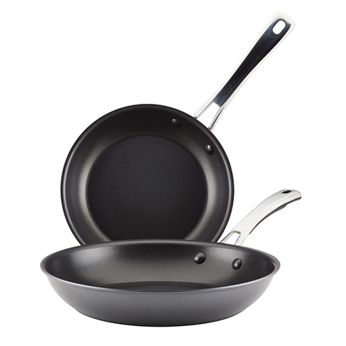 Cook + Create Twin Pack 9.5" & 11.5" Hard-Anodized Nonstick Fry Pans