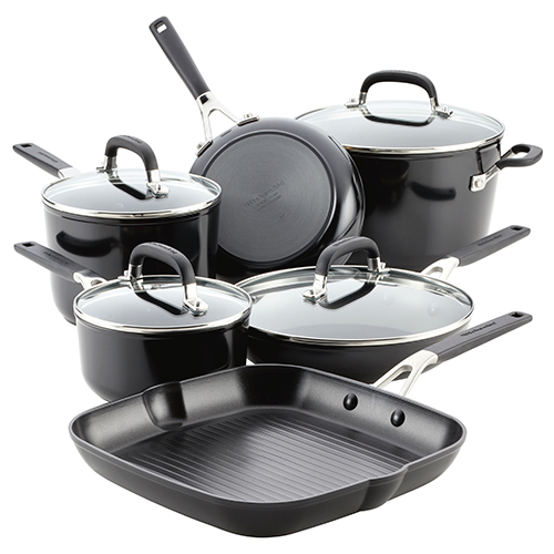10pc Hard-Anodized Nonstick Cookware Set