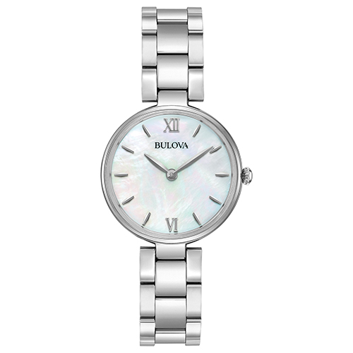 Ladies;' Classic Silver-Tone Stainless Steel Watch, Mother-of-Pearl Dial