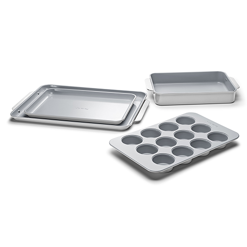 5pc Non-Toxic Nonstick Ceramic Bakeware Set, Gray