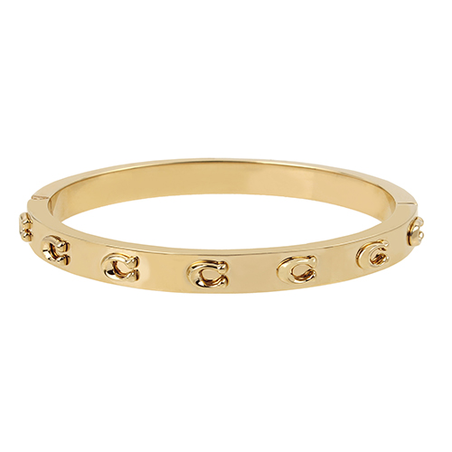 Signature C Gold-Tone Bangle Bracelet