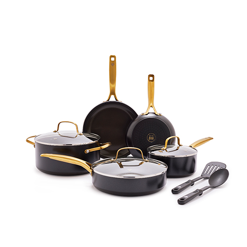 Gold 10pc Nonstick Cookware Set