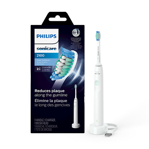 2100 Series Sonic Electric Toothbrush, White Mint