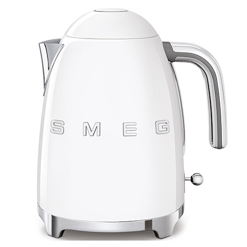 50's Retro-Style Electric Kettle, White