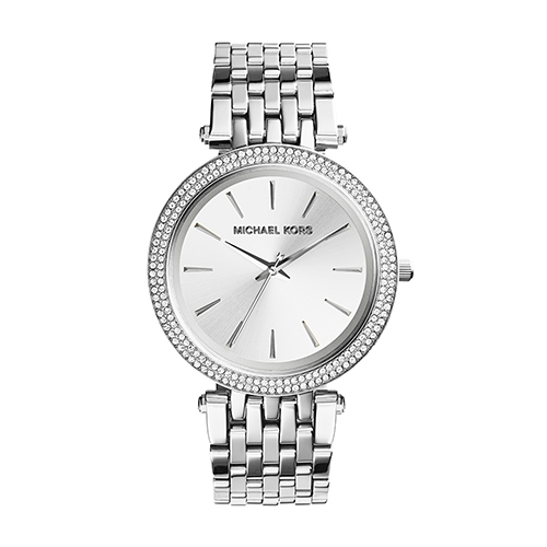 Ladies Darci Stainless Steel Watch, Silver-Tone Dial