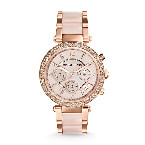 Ladies Parker Rose Gold-Tone SS Watch, Rose-Gold Dial