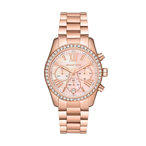 Ladies Lexington Rose Gold-Tone Stainless Steel Watch, Rose Gold Dial