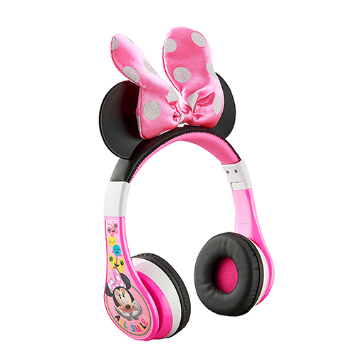 Minnie Mouse Bluetooth Wireless Pink Bow Headphones