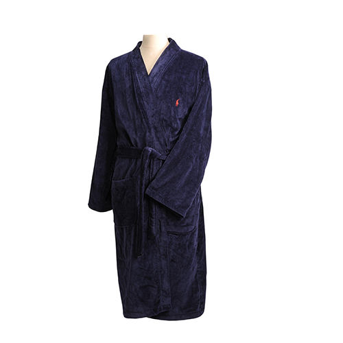 Navy Cotton Robe, Size S/M