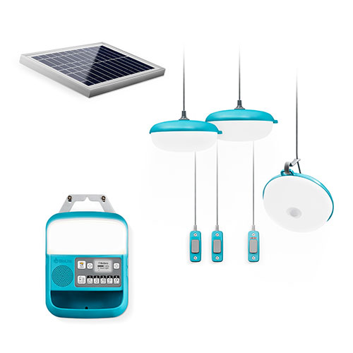 SolarHome 620+ Solar Light, Charger, and Radio System