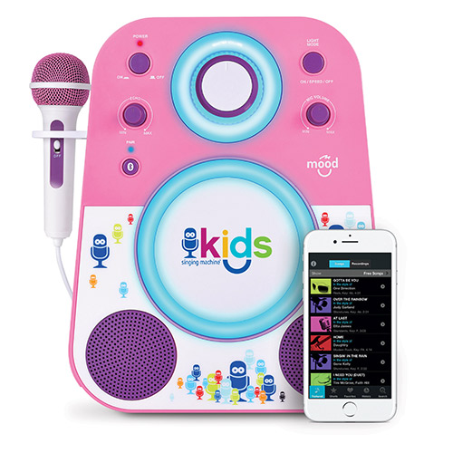 Kids Bluetooth Sing-Along System, Pink and Purple, Ages 4+ Years