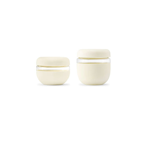 4pc Porter Glass Seal Tight Bowls, Cream